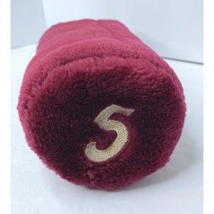 Vintage 5 Iron red fuzzy Golf Head Cover.